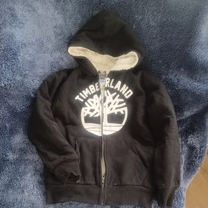 Timberland Sherpa lined zip hoodie black